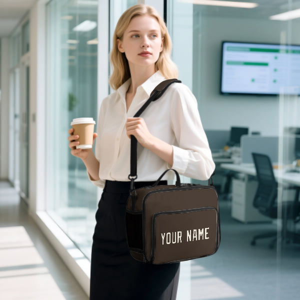 Custom Brown Cream Lunch Bag