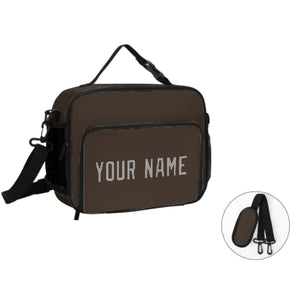 Custom Brown Gray Lunch Bag