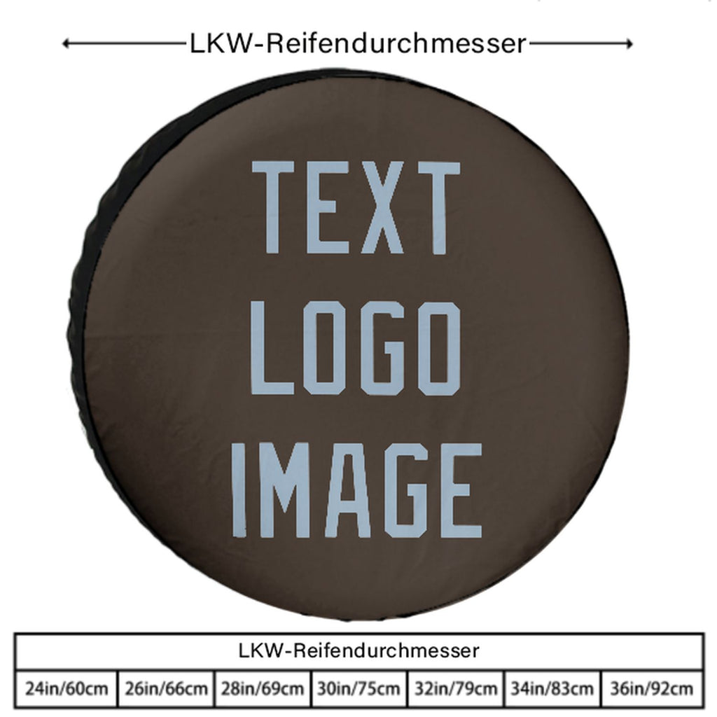 Custom Brown Light Blue Truck Tires