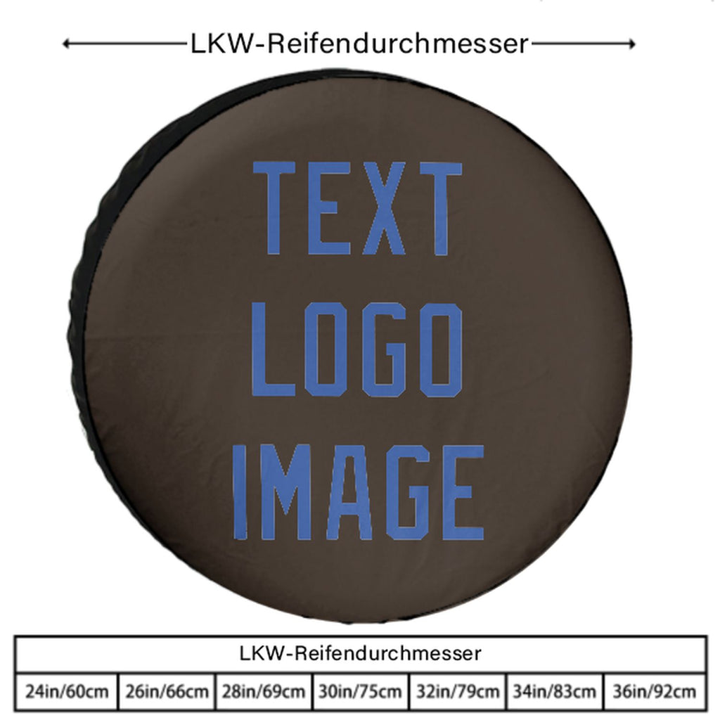 Custom Brown Sky Blue Truck Tires