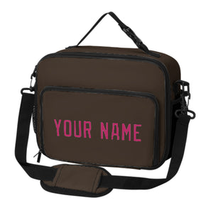 Custom Brown Pink Lunch Bag