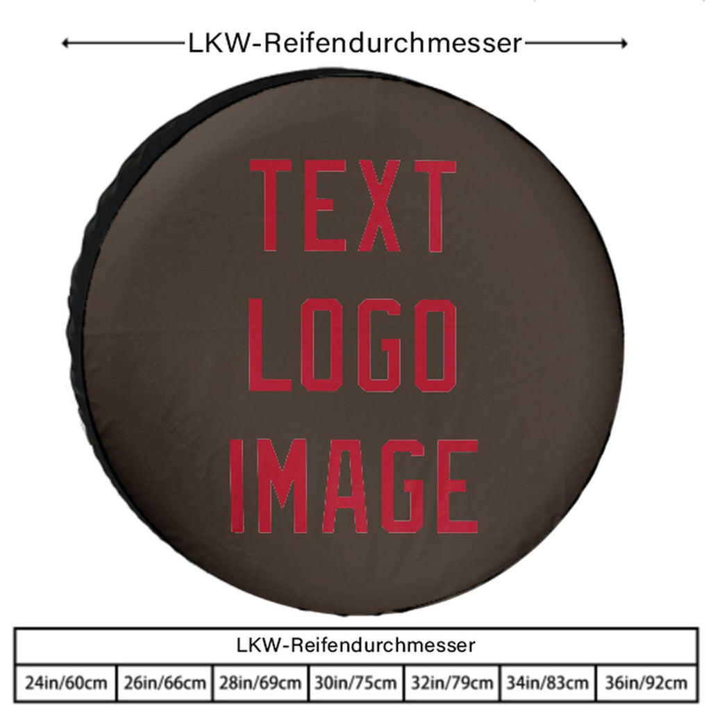 Custom Brown Red Truck Tires