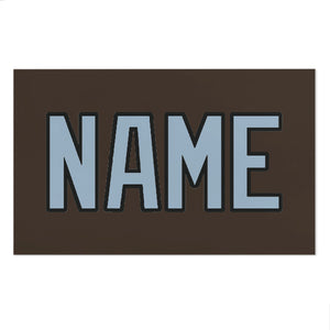 Custom Brown Light Blue Beach Towel