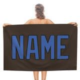 Custom Brown Sky Blue Beach Towel