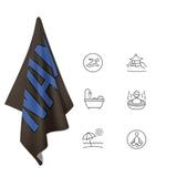 Custom Brown Sky Blue Beach Towel