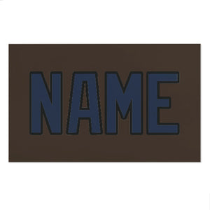 Custom Brown Blue Beach Towel