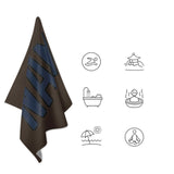 Custom Brown Blue Beach Towel