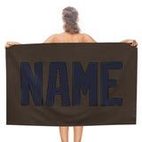 Custom Brown Navy Beach Towel