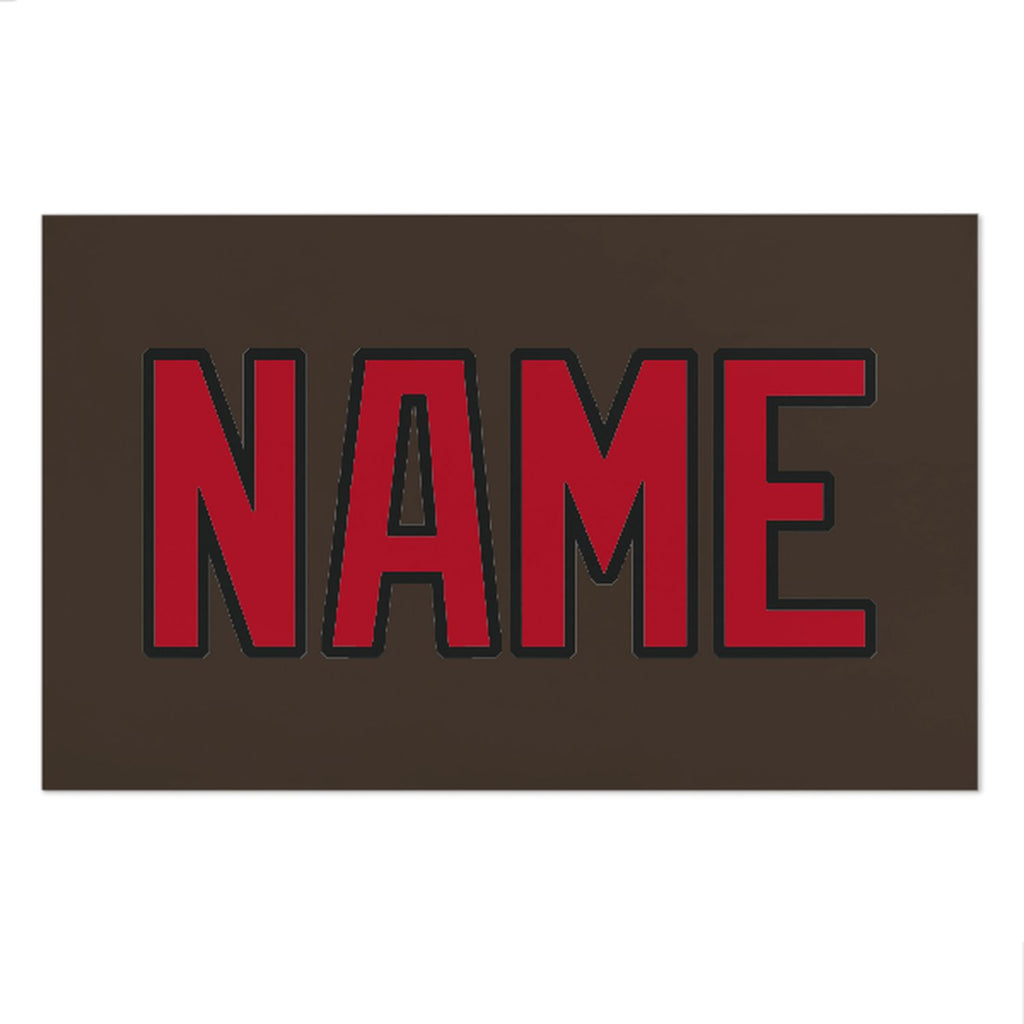 Custom Brown Red Beach Towel