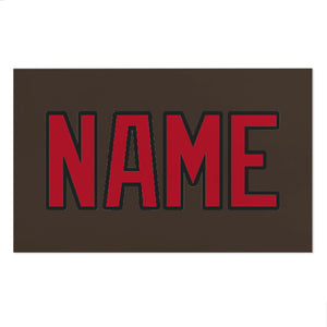 Custom Brown Red Beach Towel