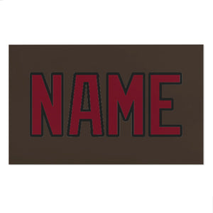 Custom Brown Crimson Red Beach Towel