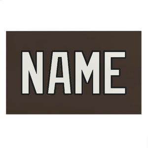 Custom Brown White Beach Towel