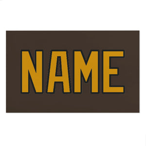 Custom Brown Yellow Beach Towel