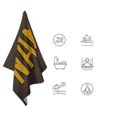 Custom Brown Yellow Beach Towel