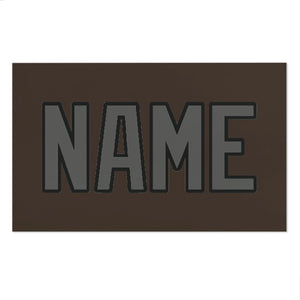 Custom Brown Dark Grey Beach Towel