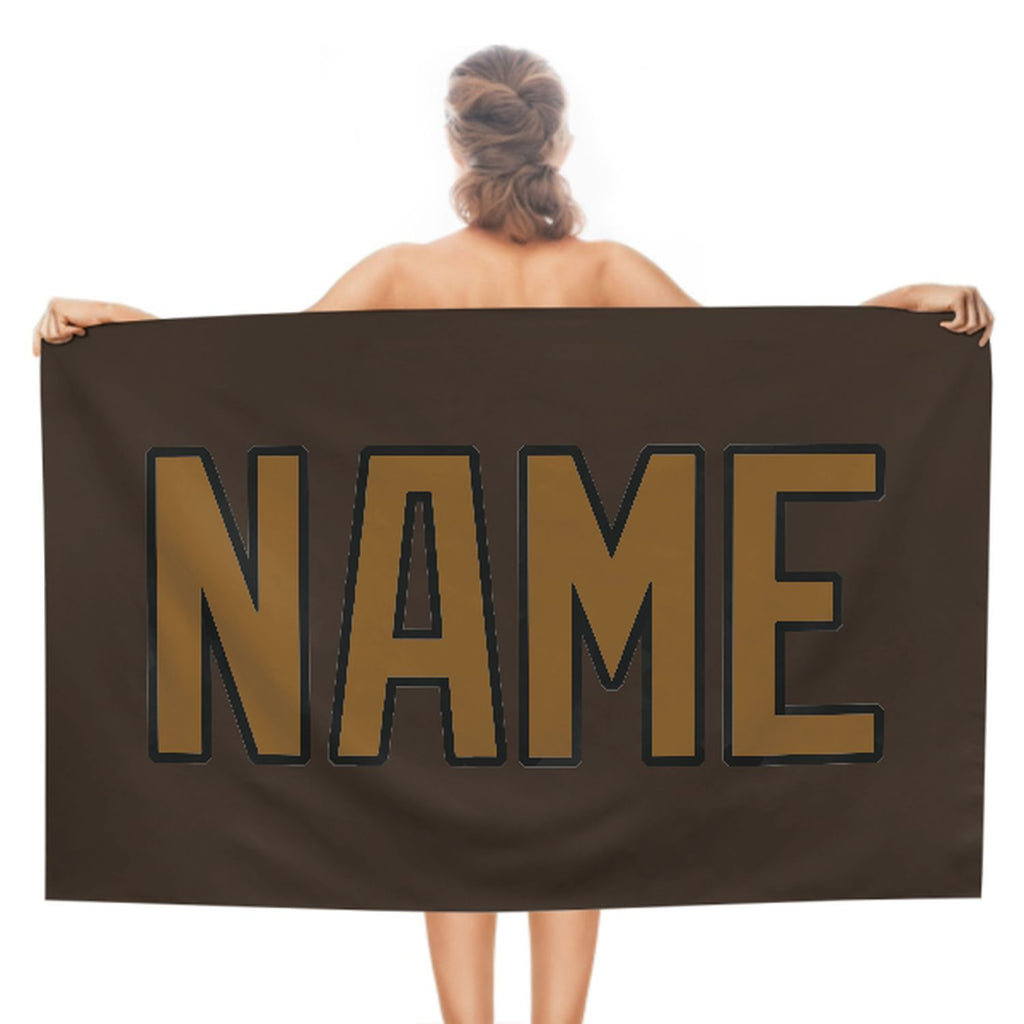 Custom Brown Khaki Beach Towel