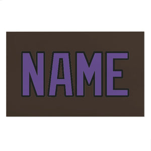 Custom Brown Light Purple Beach Towel