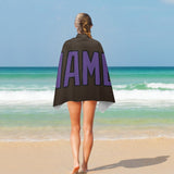 Custom Brown Light Purple Beach Towel