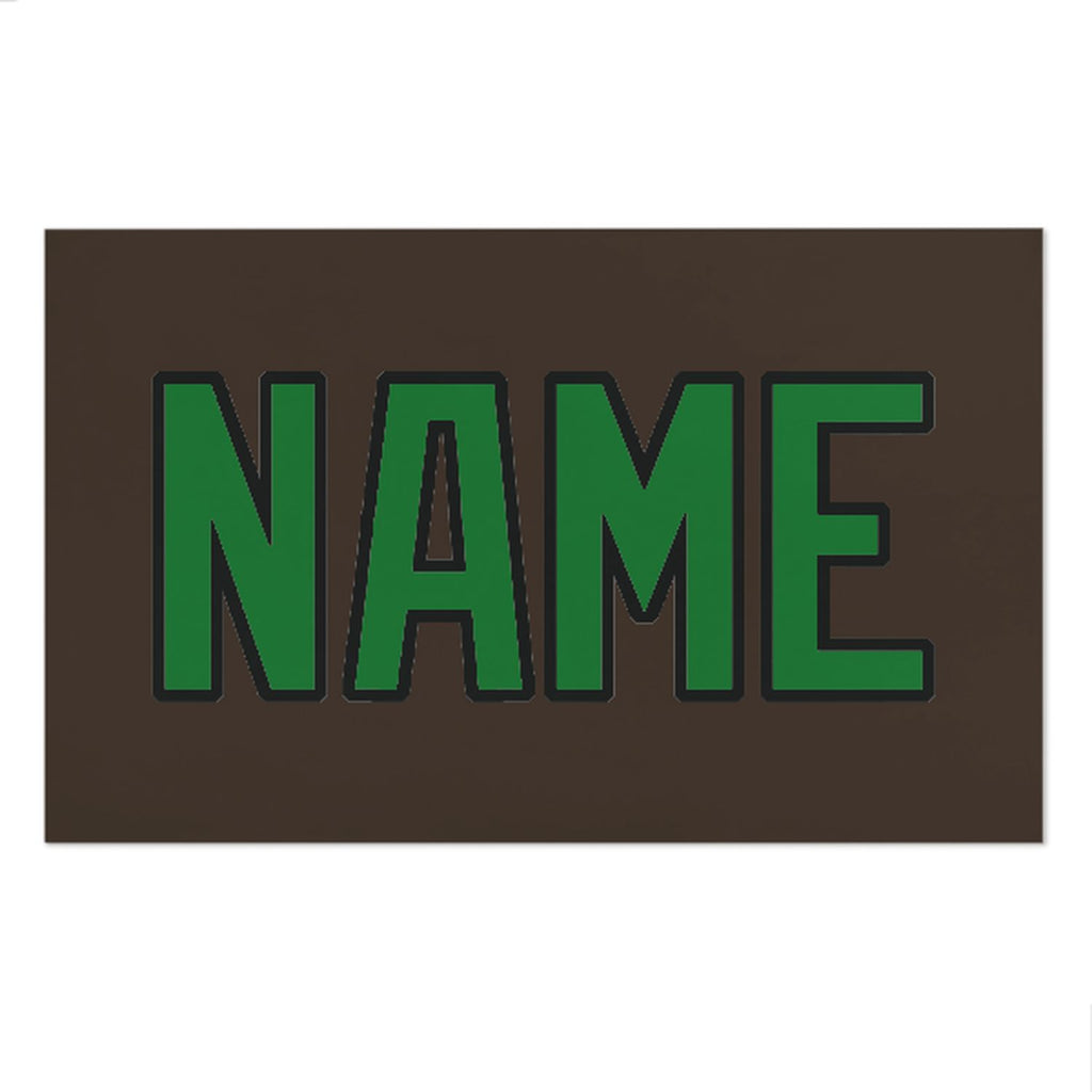 Custom Brown Emerald Green Beach Towel