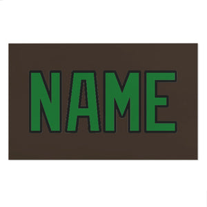 Custom Brown Emerald Green Beach Towel