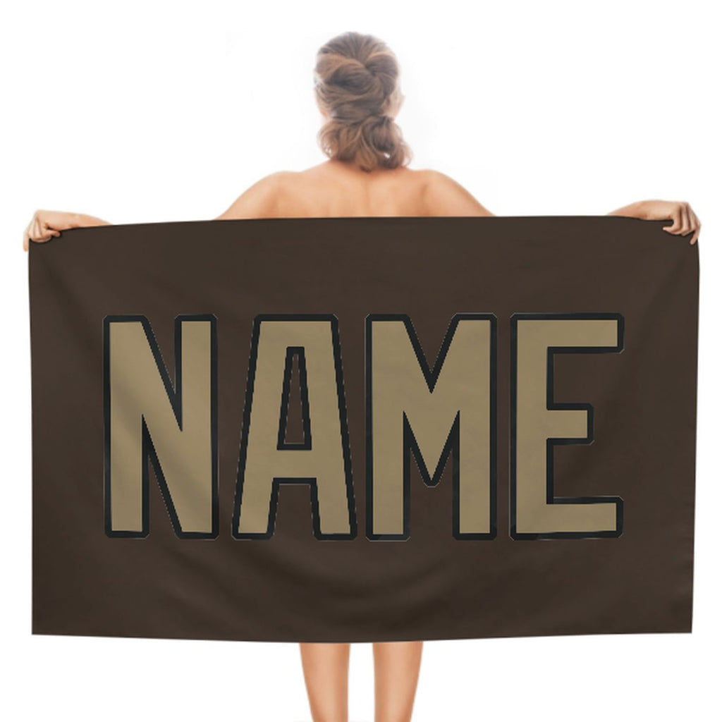 Custom Brown Light Khaki Beach Towel