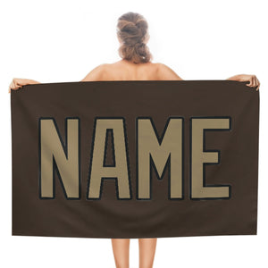 Custom Brown Light Khaki Beach Towel