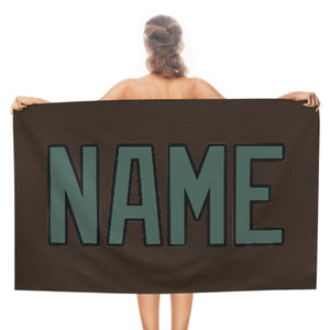 Custom Brown Blue Green Beach Towel