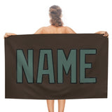 Custom Brown Blue Green Beach Towel