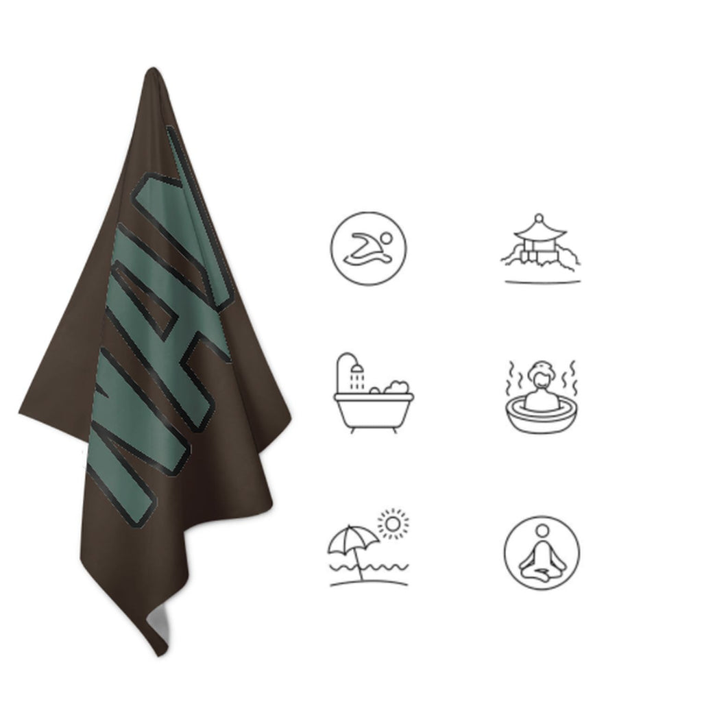 Custom Brown Blue Green Beach Towel