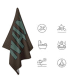 Custom Brown Blue Green Beach Towel