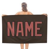 Custom Brown Copper Rose Beach Towel