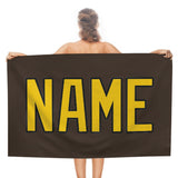 Custom Brown Gold Beach Towel