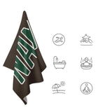 Custom Brown Green Beach Towel