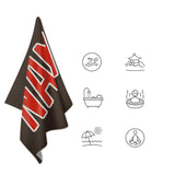 Custom Brown Orange Red Beach Towel