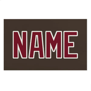 Custom Brown Crimson Red Beach Towel