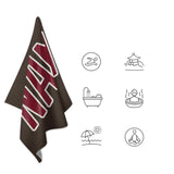 Custom Brown Crimson Red Beach Towel