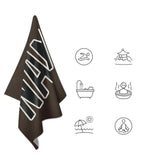 Custom Brown Black Beach Towel