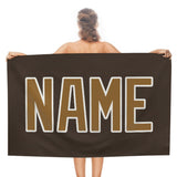 Custom Brown Khaki Beach Towel