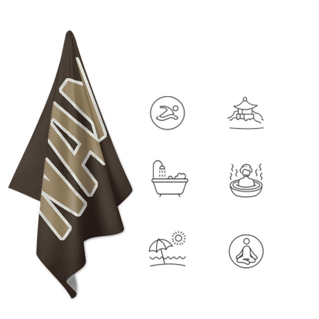 Custom Brown Light Khaki Beach Towel