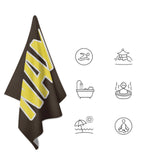 Custom Brown Light Yellow Beach Towel