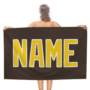 Custom Brown Gold Beach Towel