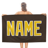 Custom Brown Gold Beach Towel