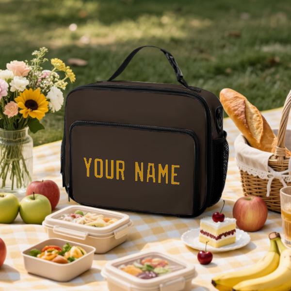 Custom Brown Yellow Lunch Bag