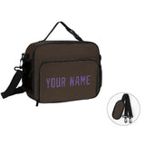 Custom Brown Light Purple Lunch Bag