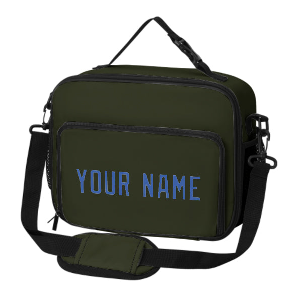 Custom Olive Sky Blue Lunch Bag