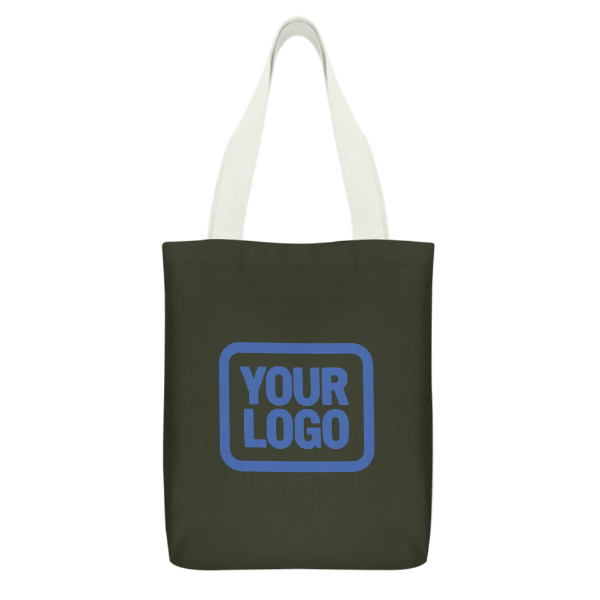 Custom Olive Navy Canvas Tote Bag