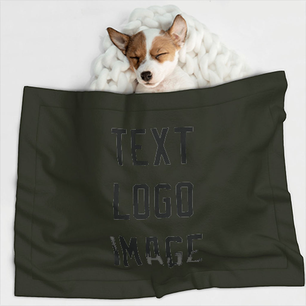 Custom Olive Black Pet Blanket