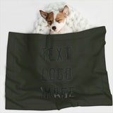 Custom Olive Black Pet Blanket