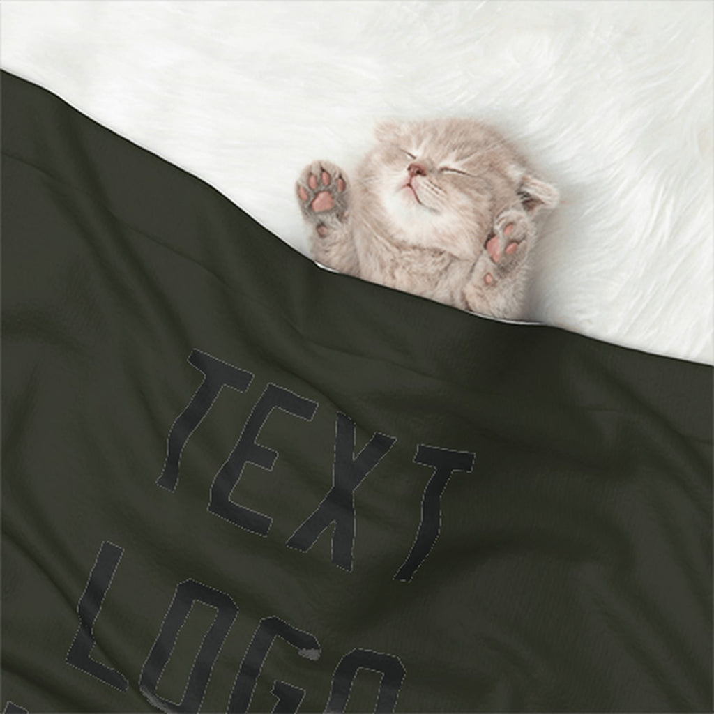 Custom Olive Black Pet Blanket