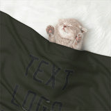 Custom Olive Black Pet Blanket
